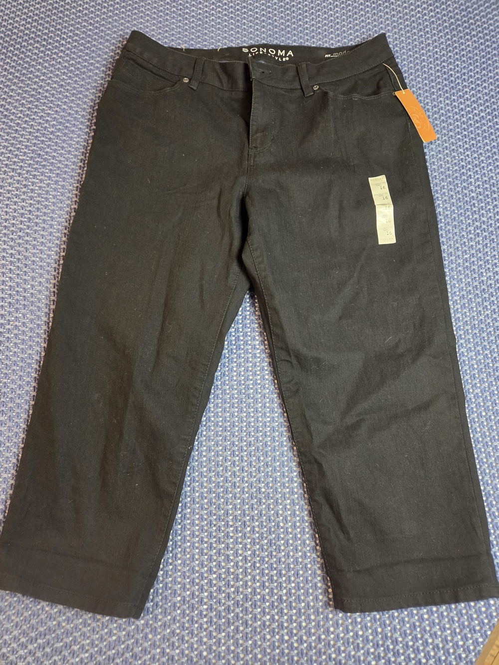 Capri Jeans Sonoma Black Women's Ankle-Length Cropped Jeans #0433